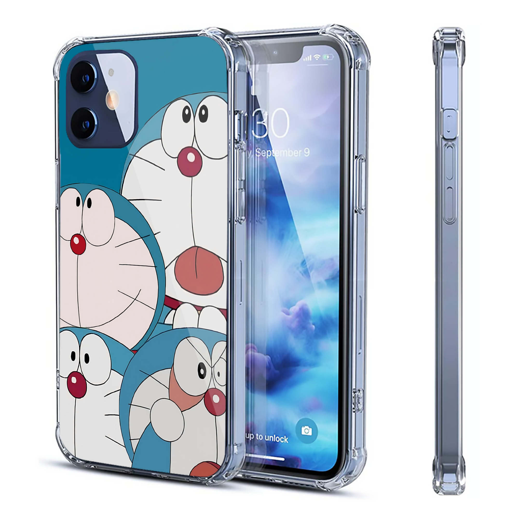（画像用） ドラえもん Doraemon 【iPhone 12シリーズ対応】透明スマホケース（クリアソフトケース）